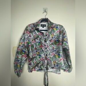 Thrill Multicolor Abstract Button Down Shirt